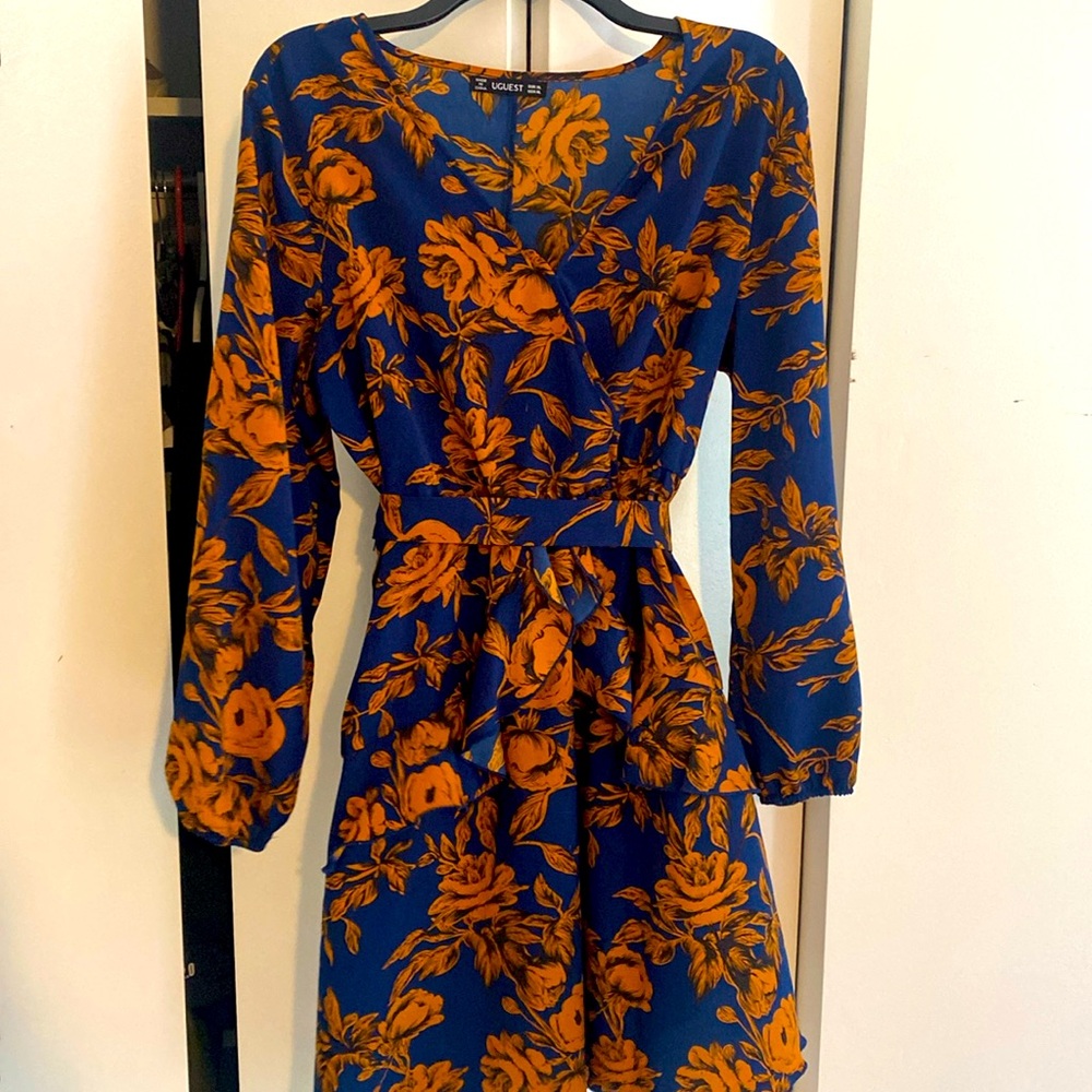 Blue and Orange Fall Dress